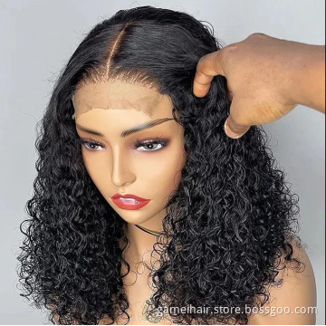 Wholesale Raw Brazilian Human Hair Hd Full Lace Frontal Bob Wig Vendor Deep Wave Virgin Human Hair Transparent Lace Front Wig